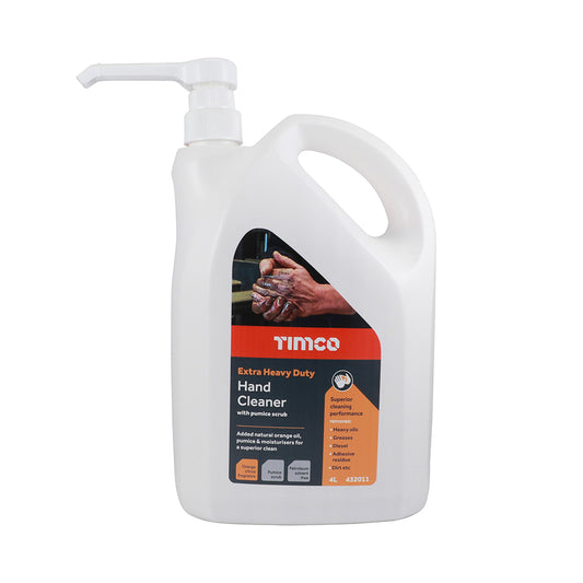 TIMCO Extra Heavy Duty Hand Cleaner Hand Pumice Scrub Orange Pump Bottle - 4L - Image