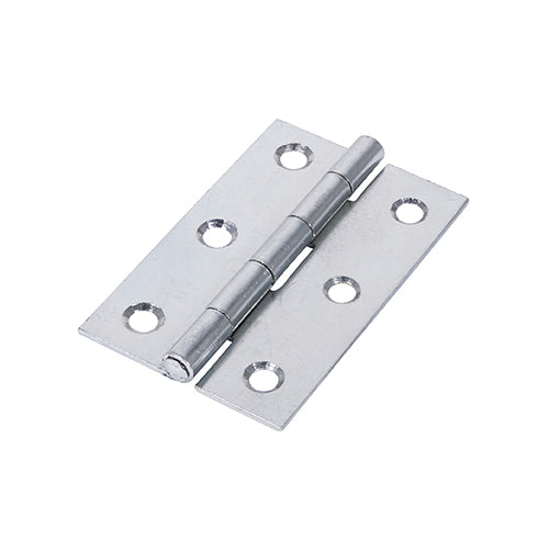 TIMCO Narrow Plain Butt Hinge (5050) - Zinc - 75 x 48 - Image