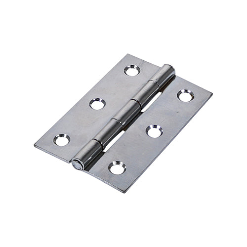 TIMCO Plain Butt Hinge - Fixed Pin (1838) - Polished Chrome - 100 x 70 - Image