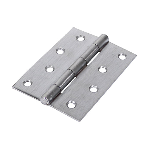 TIMCO Plain Butt Hinge - Fixed Pin (1838) - Satin Chrome - 100 x 70 - Image