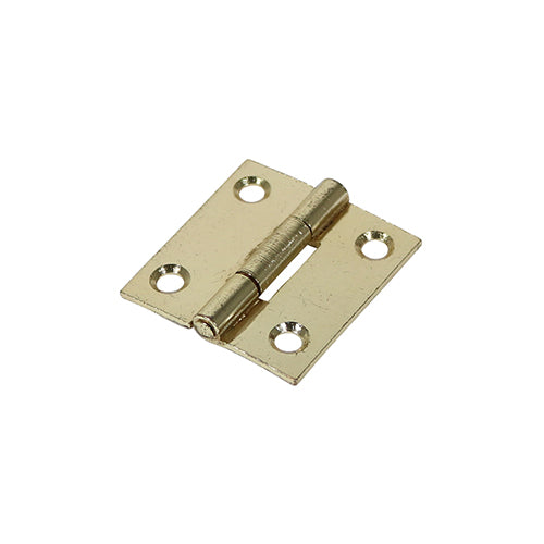 TIMCO Plain Butt Hinge - Fixed Pin (1838) - Electro Brass - 38 x 34 - Image