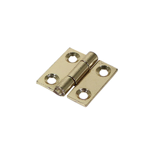 TIMCO Plain Butt Hinge - Fixed Pin (1838) - Electro Brass - 25 x 25 - Image