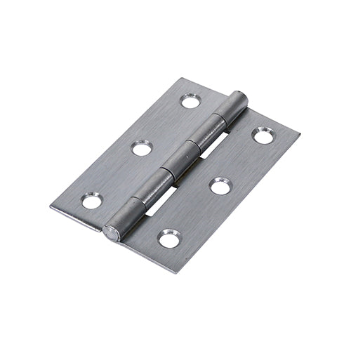 TIMCO Plain Butt Hinge - Fixed Pin (1838) - Satin Chrome - 75 x 50 - Image