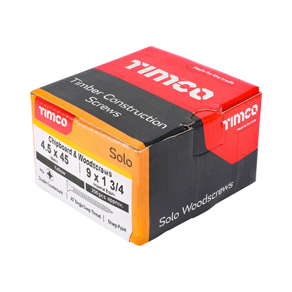 TIMCO Solo Countersunk Gold Woodscrews - 4.5 x 45 - Image