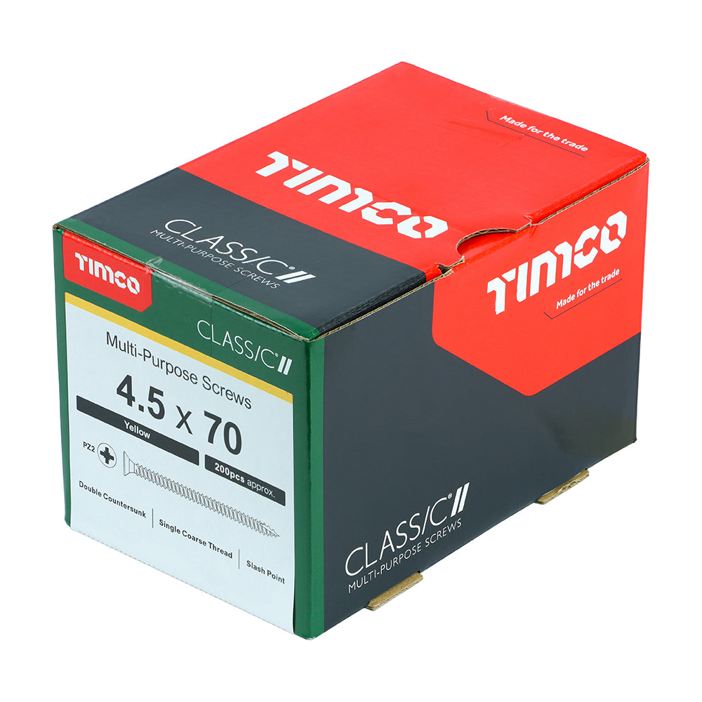 TIMCO Classic Multi-Purpose Countersunk Gold Woodscrews - 4.5 x 70 - Image
