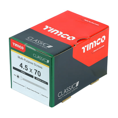 TIMCO Classic Multi-Purpose Countersunk Gold Woodscrews - 4.5 x 70 - Image