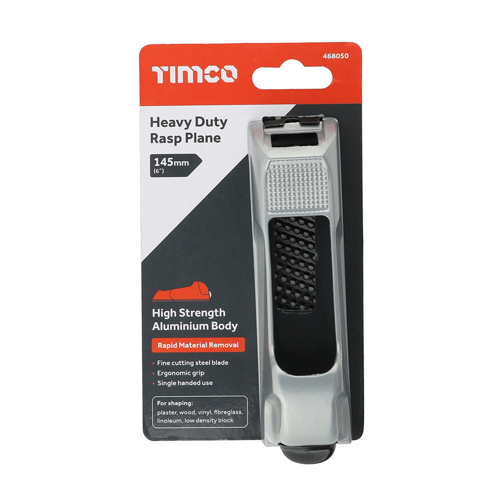 TIMCO Multi-Purpose Rasp Plane, Die Cast Aluminium Surform Drywall Rasp Plane - 145mm / 6" - Image