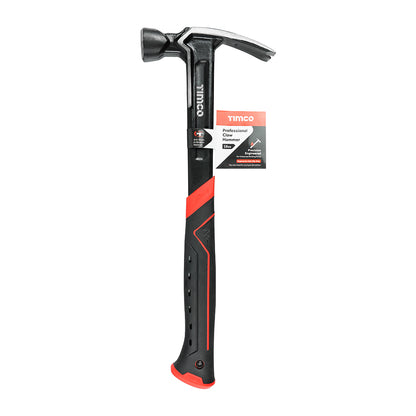 TIMCO Professional Claw Hammer, Straight XL Claw Hammer with Vibration Control and Magnetic Nail Starter - 160z - Image