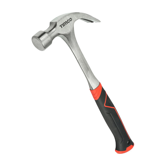 TIMCO One Piece Claw Hammer, Curved Single Piece High Strength Anti-Shock Smooth Face Hammer - 20oz - Image