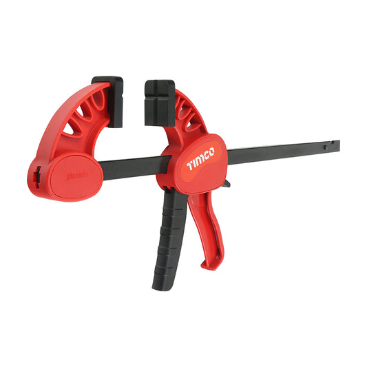 TIMCO Quick Change Bar Clamp, Two Piece Set, Heavy Duty 135kg Quick Release Woodworking Clamp, One Handed Clamp - 12" / 300mm Clamping Capacity - Image