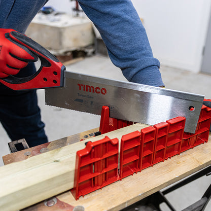 TIMCO Clamping Mitre Box, Multi-purpose Mitre Box for Woodworking and General DIY and Trade, Multi-Angle Adjustable - Image