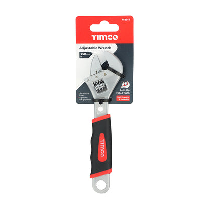 TIMCO Adjustable Wrench with Soft Grip Handle, Grips 0 - 20mm - 6" / 150mm - Image