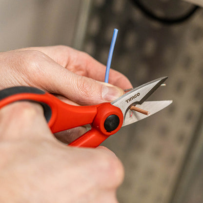 TIMCO Electricians Scissors, Extra Heavy Duty Stainless Steel Blades with Protective Case - 6" / 150mm - Image