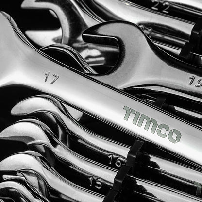 TIMCO Combination Spanner Set - Metric Drop Forged Chrome Vanadium, 6mm to 32mm - 25 Pieces - Image