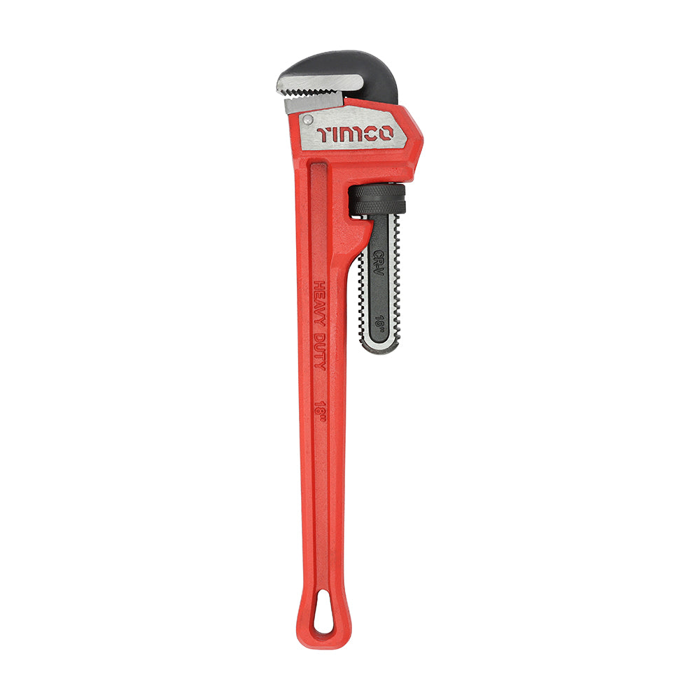 TIMCO Pipe Wrench, Heavy Duty Drop Forged Adjustable Pipe Wrench - 18" / 450mm - Image