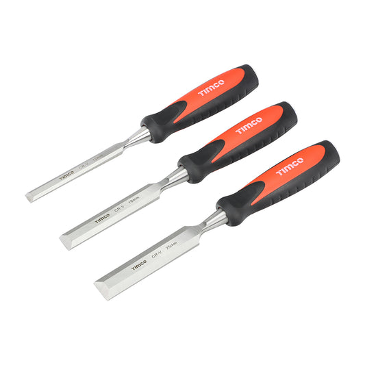 TIMCO Bevel Edge Wood Chisel Set - 3 Pieces - Image