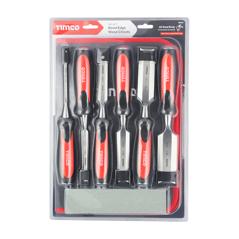 TIMCO Bevel Edge Wood Chisel Set - 7 Pieces - Image