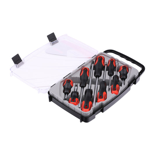 TIMCO Tradesman's Screwdriver Set in Hard Plastic Carry Case - 9 Pieces - Image