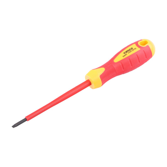 TIMCO VDE Screwdriver. 1000V AC Insulated Slotted Screwdriver - 3.5 x 100mm - Image