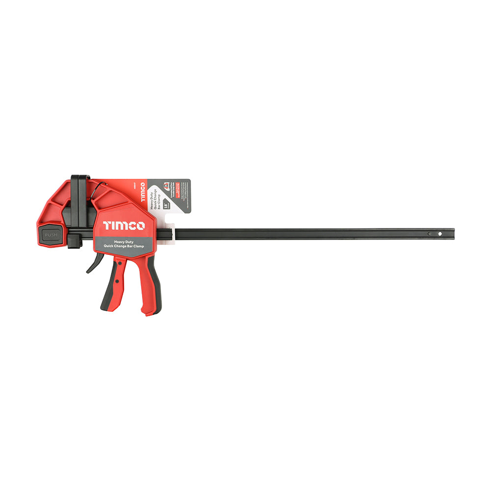 TIMCO Heavy Duty Quick Change Bar Clamp/Spreader. Professional Woodworking Clamp with Extra Large Gripping Pads - 18" / 450mm - Image