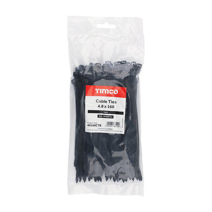 TIMCO Cable Ties Black - 4.8 x 160 - Image