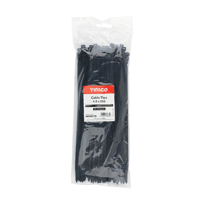 TIMCO Cable Ties Black - 4.8 x 250 - Image