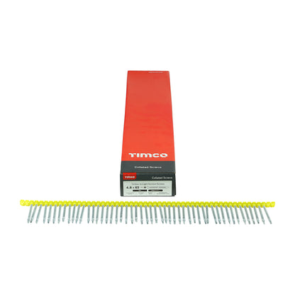TIMCO Collated Self-Drilling Wing-Tip Steel to Timber Light Section Silver Screws  - 4.8 x 65 - Image