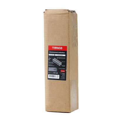 TIMCO 10" Intumescent Letterbox - Polished Gold (Black Frame) 272 x 70mm
 - Image