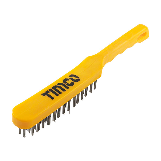 TIMCO Plastic Handle Wire Brush - 4 Rows - Image