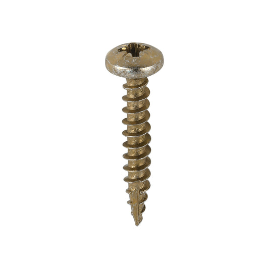 TIMCO Classic Multi-Purpose Pan Head Gold Woodscrews - 5.0 x 30 - Image