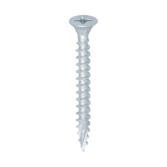 TIMCO C2 Exterior Multi-Purpose Premium Countersunk Silver Woodscrews - 5.0 x 50 - Image