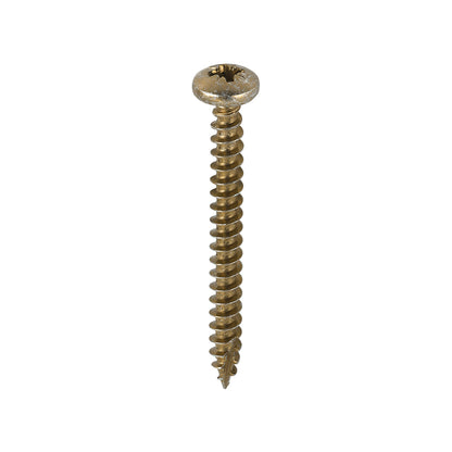 TIMCO Classic Multi-Purpose Pan Head Gold Woodscrews - 5.0 x 50 - Image
