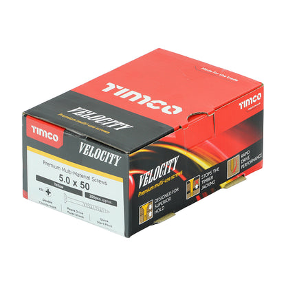 TIMCO Velocity Premium Multi-Use Countersunk Gold Woodscrews - 5.0 x 50 - Image