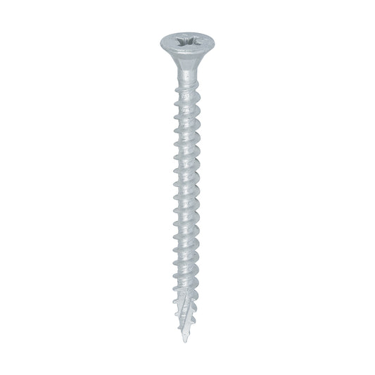 TIMCO C2 Exterior Multi-Purpose Premium Countersunk Silver Woodscrews - 5.0 x 60 - Image
