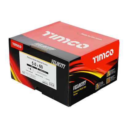 TIMCO Velocity Premium Multi-Use Countersunk Gold Woodscrews - 5.0 x 60