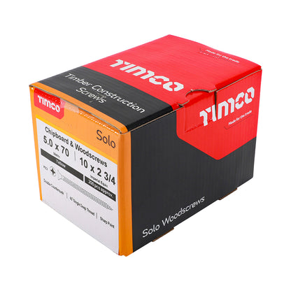 TIMCO Solo Countersunk Gold Woodscrews - 5.0 x 70 - Image