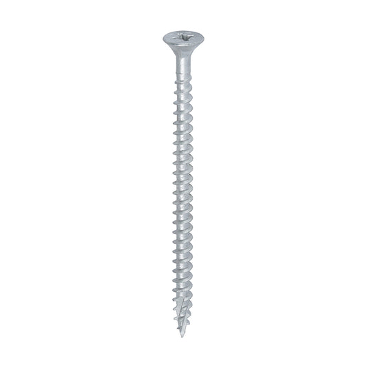 TIMCO C2 Exterior Multi-Purpose Premium Countersunk Silver Woodscrews - 5.0 x 80 - Image