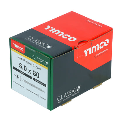 TIMCO Classic Multi-Purpose Countersunk Gold Woodscrews - 5.0 x 80 - Image