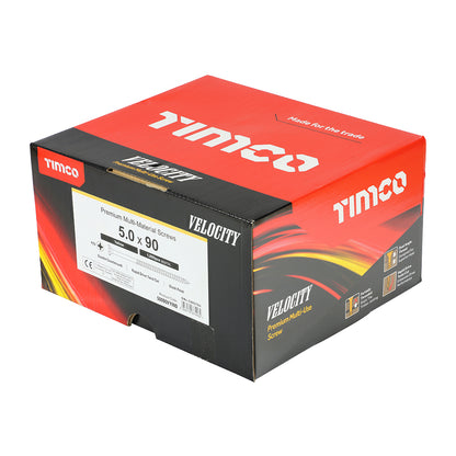 TIMCO Velocity Premium Multi-Use Countersunk Gold Woodscrews - 5.0 x 90