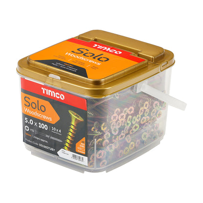 TIMCO Solo Countersunk Gold Woodscrews - 5.0 x 100 - Image