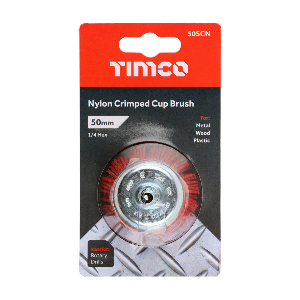 TIMCO Drill Cup Brush Nylon - 50mm - Image