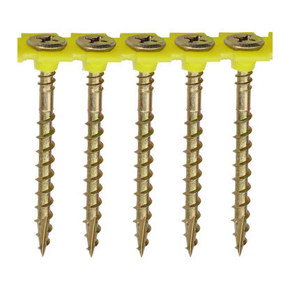 TIMCO Collated Solo Countersunk Gold Woodscrews - 4.2 x 50 - Image