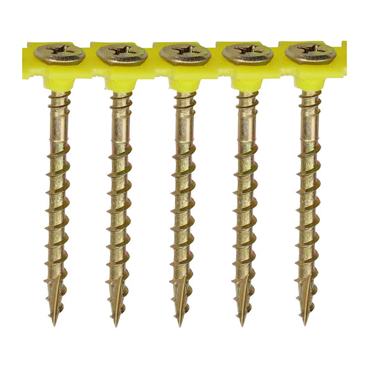 TIMCO Collated Solo Countersunk Gold Woodscrews - 4.2 x 50 - Image
