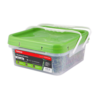 TIMCO Decking Screws Countersunk Exterior Green - 4.5 x 50 - Image