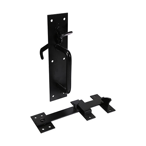 TIMCO Heavy Duty Suffolk Latch Black - 219 x 50mm - Image