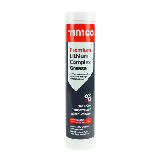 TIMCO Premium Lithium Complex Grease, High Pressure, Very High Temperature Red Grease Cartridge - 400g - Image