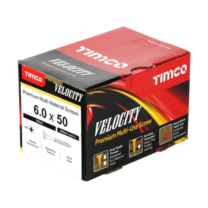 TIMCO Velocity Premium Multi-Use Countersunk Gold Woodscrews - 6.0 x 50 - Image