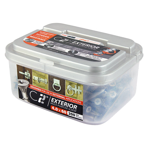 TIMCO C2 Exterior Multi-Purpose Premium Countersunk Silver Woodscrews - 6.0 x 100
