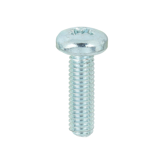 TIMCO Machine Pan Head Silver Screws - M6 x 20 - Image