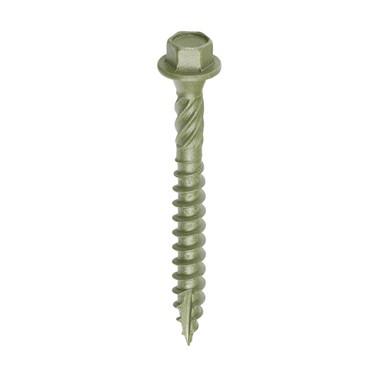 TIMCO Timber Screws Hex Flange Head Exterior Green - 6.7 x 60 - Image